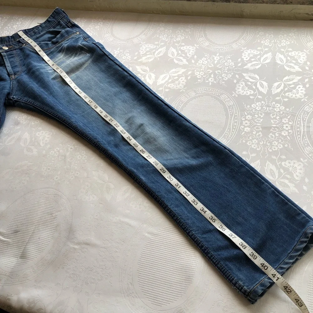 Diesel Industry Blue Jeans Denim Pants Men's Size W34/L34 Classic Straight-Leg